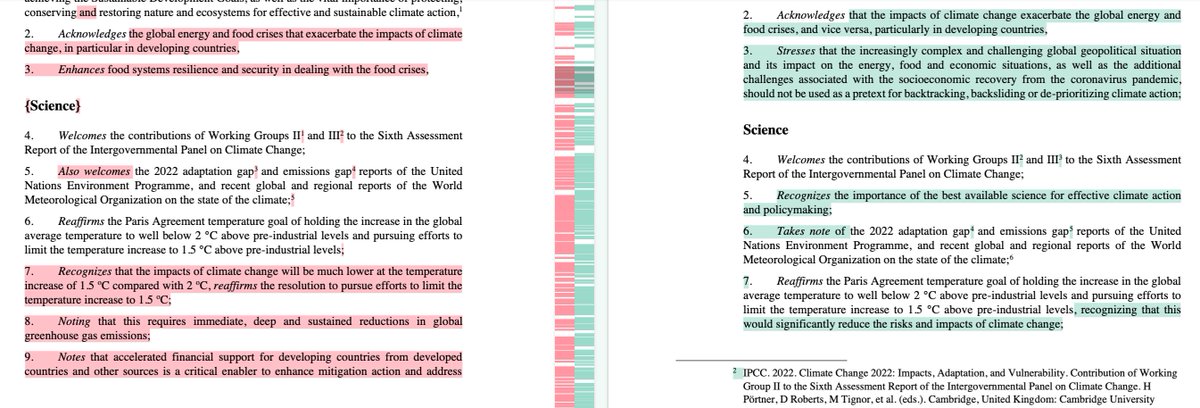 DrSimEvans's tweet photo. Interesting to compare the latest #COP27 cover text against the previous version, side by side…

https://t.co/BH7ZS3sSe0 https://t.co/rU9XpwOykE