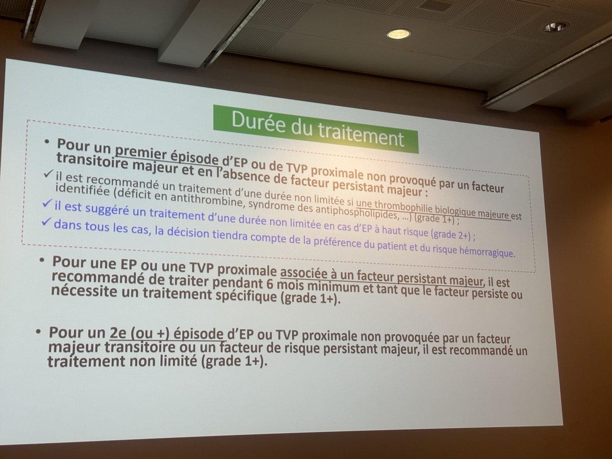 OlivierHoffman's tweet photo. Durée du traitement après une EP sans facteur déclenchant. 18 ème congrès de l’ACPR https://t.co/XJghQp1AMR