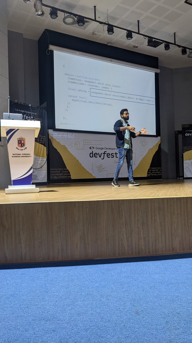 JaldeepAsodariy's tweet photo. Now it's time to go on Fire 🔥 with #Flutter + #Firebase with @ibhavikmakwana
#GDE #DevFestGnr #DevFest202 https://t.co/8cRK6S8RVZ