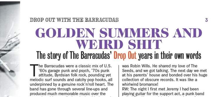 The announcement can now be made: Early in 2023, Cherry Red Records release a 3-CD, 75-track, expanded, deluxe edition of Drop Out With The Barracudas, collecting the original album, demos, and live material, bringing devotees delirium.
#thebarracudas #cherryredrecords #punk