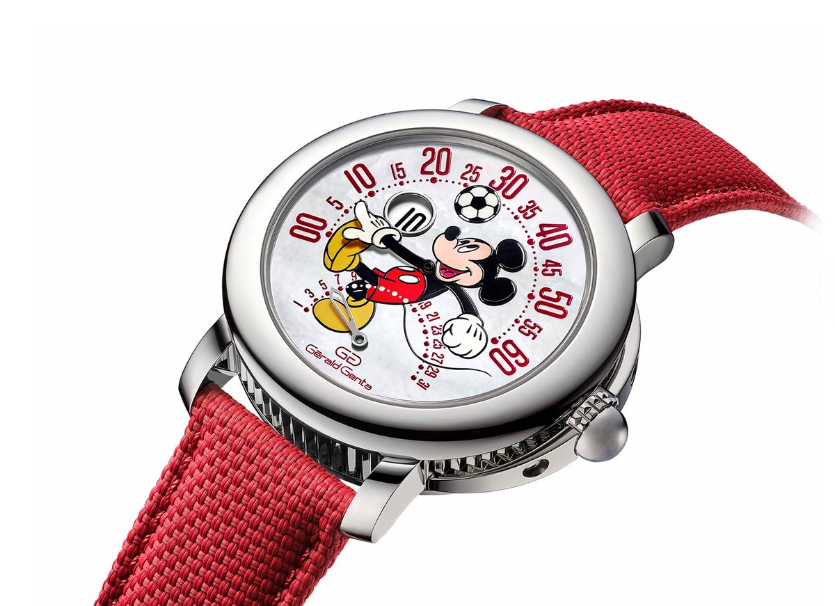 time_watches's tweet photo. #Bulgari presented the #GeraldGenta Arena Bi-Retrograde with #MickeyMouse playing #football, a #jumpinghour model with retrograde minutes and date. Full details at https://t.co/JnTRUEoTs9 https://t.co/VAPFttaRdz