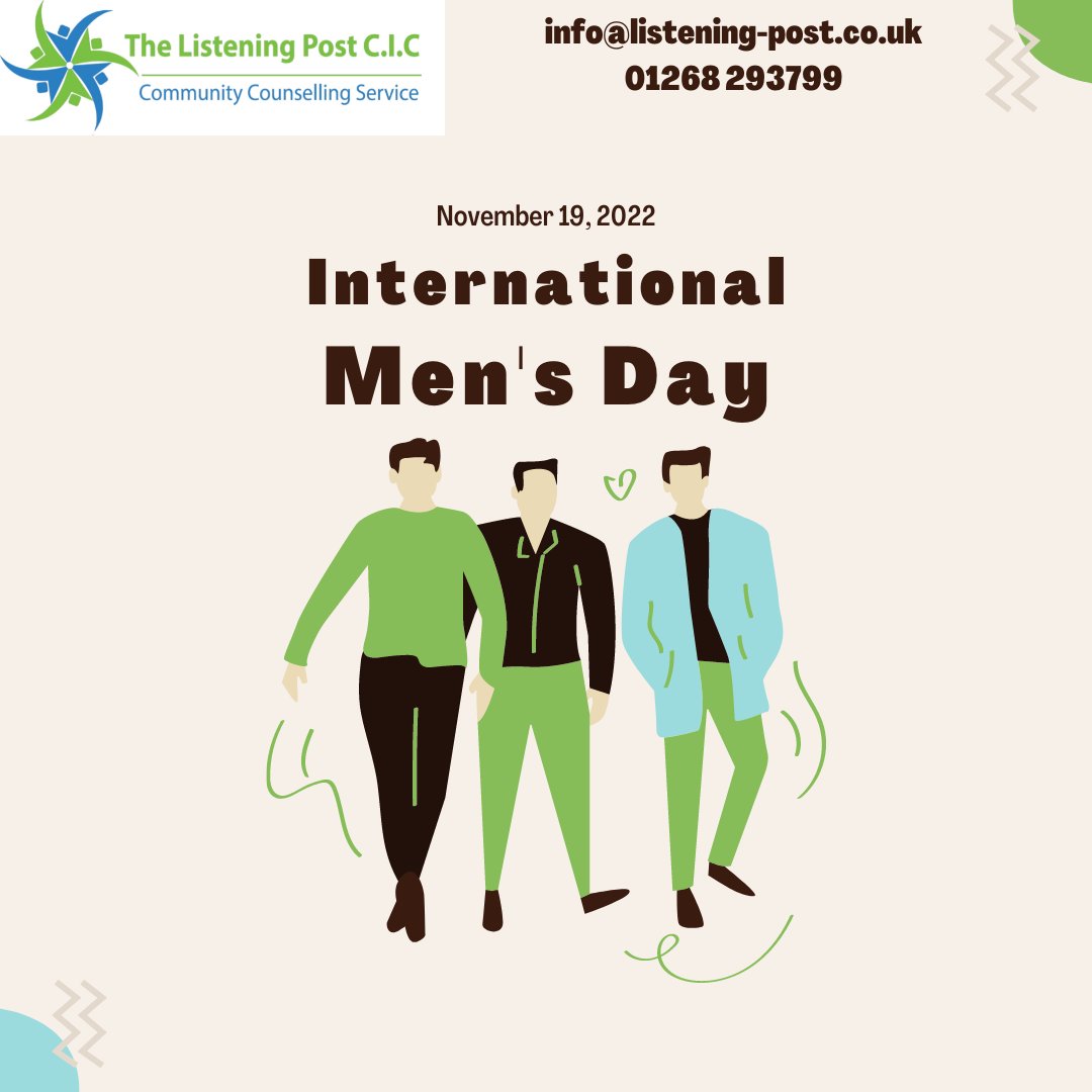 #mentalhealth #counselling #essexcounselling #basildonmentalhealth #basildoncounselling #essexmentalhealth #time2talk #endstigma #awarenessday #mensday #internationalmensday