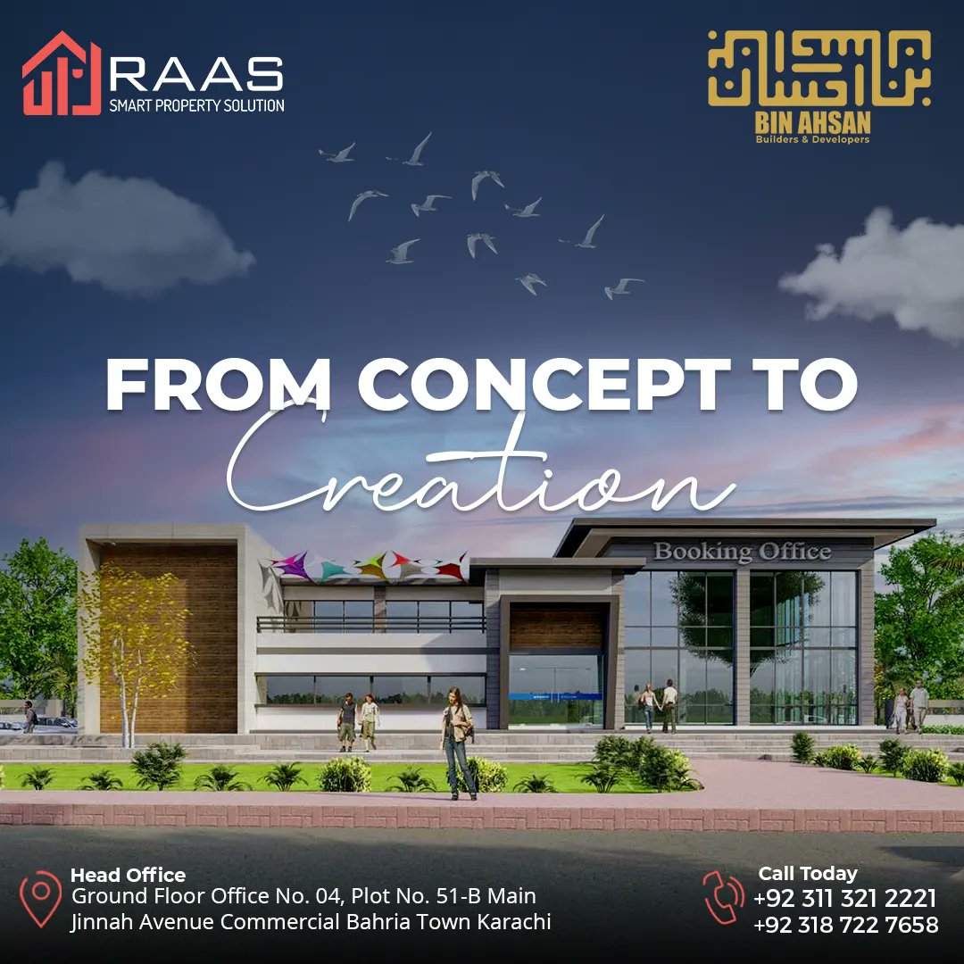Experience the charm of luxury living at Bin Ahsan and turn your living aspirations into reality.

#RAAS #Bahriatown #Bahriatownkarachi #BinAhsan #Luxury #Living