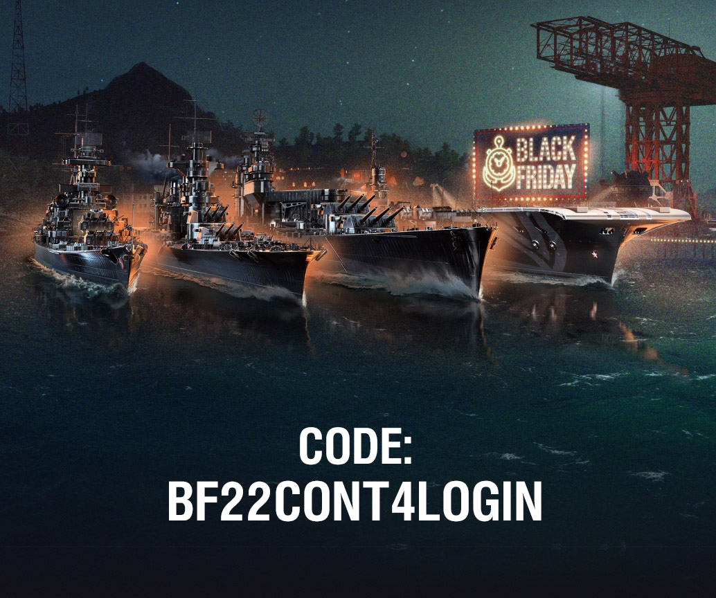 WorldofWarships's tweet image. Captains, here's a free code, on us! 3 Premium Days and 3x Black Friday 2022 containers await you.

You should also retweet this post because we're giving 10x Black Friday 2022 Premium Containers to 10 lucky people who retweet this post 😉

We'll choose winners on Dec. 1st.
