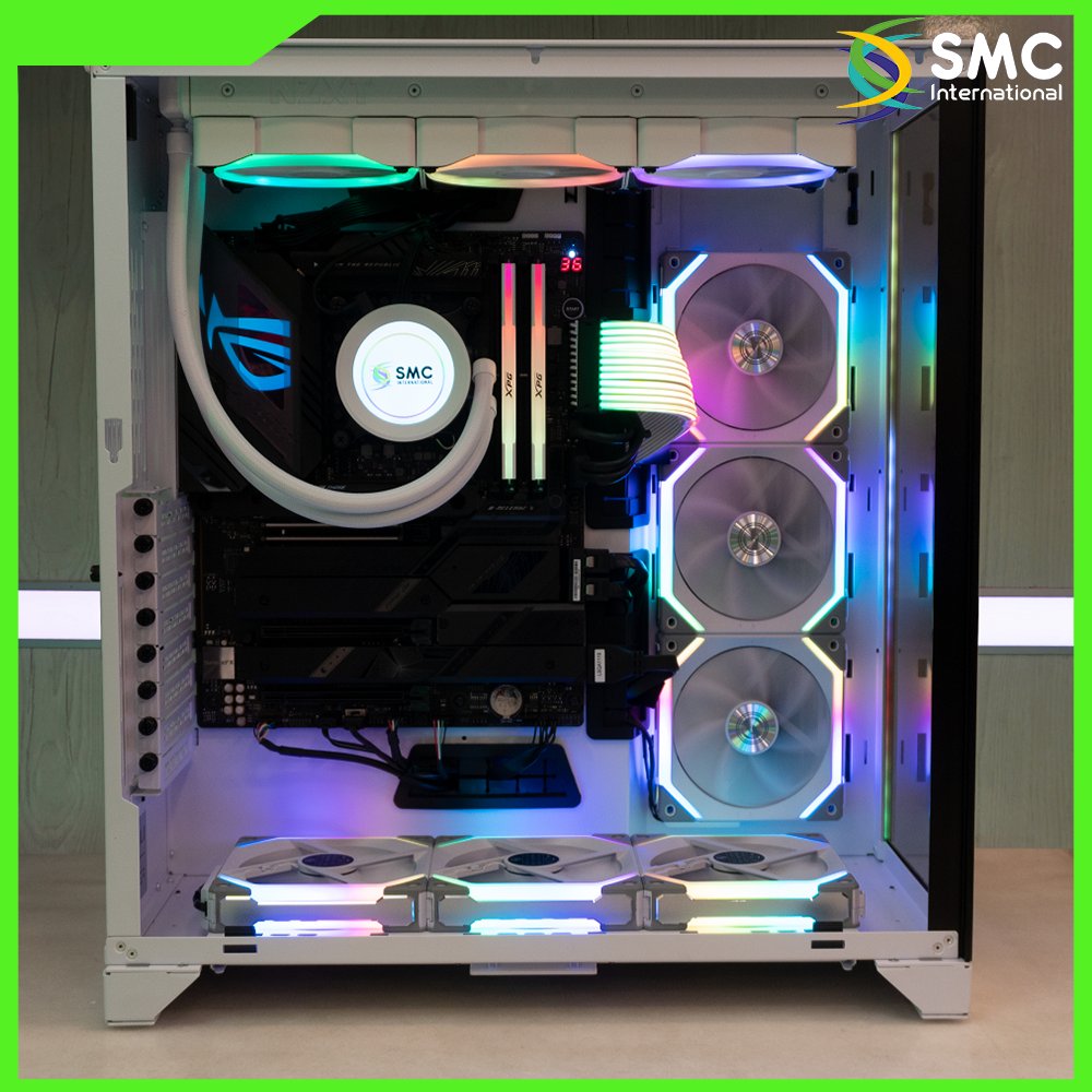 SMCIntOfficial's tweet image. This beauty is ready to win hearts now.

Specification
Core i7 13700K
ROG Strix Z790-E Gaming Wifi
XPG Lancer White RGB 32GB (16GBx2) DDR5
1TB 980 Pro Gen 4 NVMe
Kraken Z73 RGB White
O11 Dynamic XL Rog Edition
RM1000e Gold PSU
Strimmer Plus V2 Cables
Uni Fans SL120 2 Kits