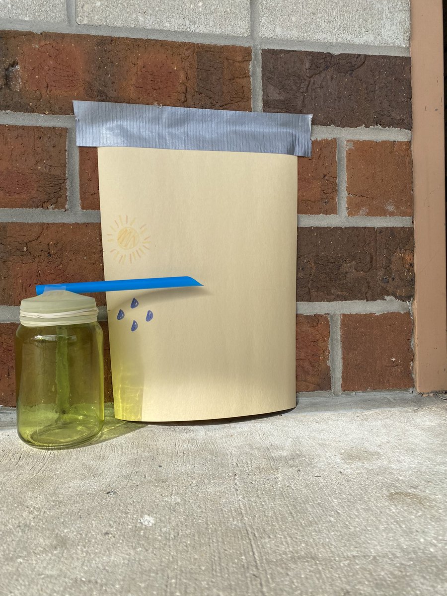 _MrsEnsor's tweet photo. We made a DIY barometer to keep track of the air pressure outside. It works! Fair weather in our future. #highpressure #happyweather @pmepelicans #scienceiscool https://t.co/Pryjs38kS4