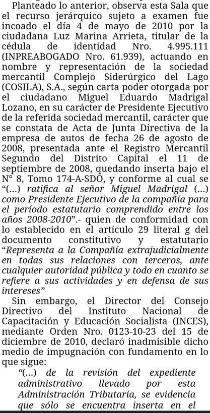 WilsonGomezGB's tweet photo. Sentencia N° 00661 del 03/11/2022 Sala Político-Administrativa @TSJ_Venezuela Quien actúe en representación de la persona interesada en sede administrativa, puede hacerlo inclusive a través de una simple carta poder. Ley de Simplificación 2008. INCES. 🧐☕
https://t.co/wMbF4qiGg8 https://t.co/qeS0F8GuFg
