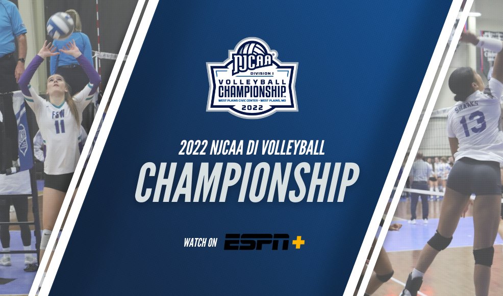 NJCAA (@njcaa) on Twitter photo It's a Region 8 rivalry for the 🏆
No. 1 <a href="/FSWBucs/">Florida SouthWestern Buccaneers</a> and No. 6 <a href="/MDCSHARKS/">MDC Athletics</a> are set to battle for the 2022 #NJCAAVB DI Championship title at 8:30 PM ET / 7:30 PM CT in West Plains, MO!
Don't miss all the action live on <a href="/ESPNPlus/">ESPN+</a> ⤵️
es.pn/3tPkGPr It's a Region 8 rivalry for the 🏆
No. 1 <a href="/FSWBucs/">Florida SouthWestern Buccaneers</a> and No. 6 <a href="/MDCSHARKS/">MDC Athletics</a> are set to battle for the 2022 #NJCAAVB DI Championship title at 8:30 PM ET / 7:30 PM CT in West Plains, MO!
Don't miss all the action live on <a href="/ESPNPlus/">ESPN+</a> ⤵️
es.pn/3tPkGPr