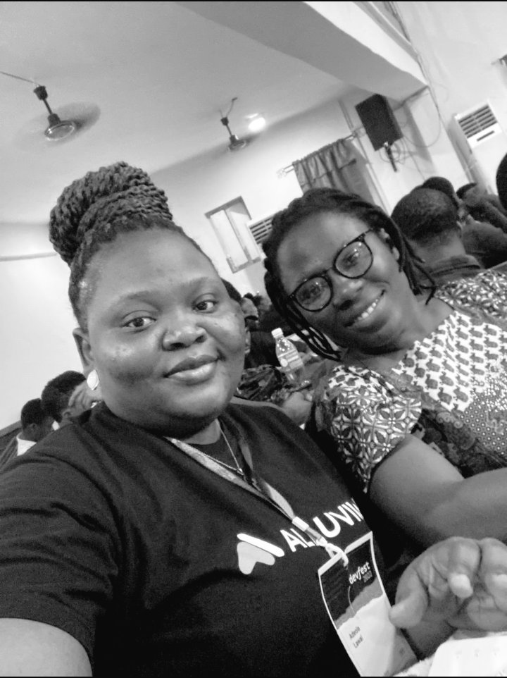 azlawal_lawal's tweet image. It is a great pleasure meeting a fellow community member @LautechDataSci,fellow Ex-Ladokite  great seeing you sis @TaiwoOnaderu #DevFestAdo22 #DevFest2022