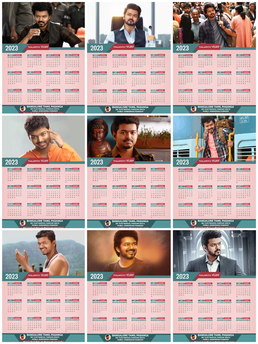 BTP_Offl's tweet photo. Thalapathy Vijay 2023 #Varisu &amp; #Thuppaki Calendars Will Be Provided Free From Our @BTP_Offl Team 

DM Our Page To Grab Your Calendars Soon.. Limited Stock Available 

#Ranjithame @actorvijay @BussyAnand https://t.co/DYjaW7CnWS