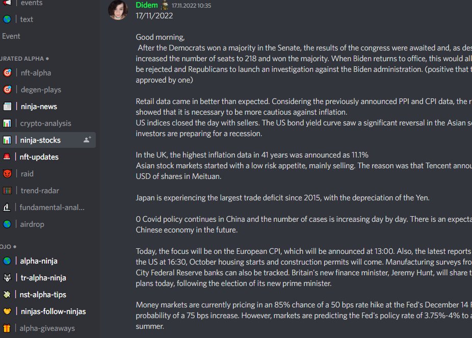 Since our major utility is to provide a high quality environment for both crypto, forex and nft traders. Our team offers well-organized resources prepared by experienced analysts to members.(Crypto, NFT, Airdrops, Fundamental project analsys, Alpha calls)