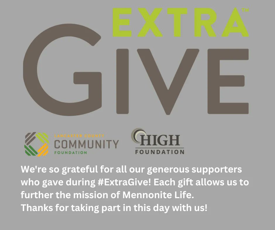 Mennonite Life thanks everyone who came out for ExtraGive 2022! We couldn't do our work without your support!