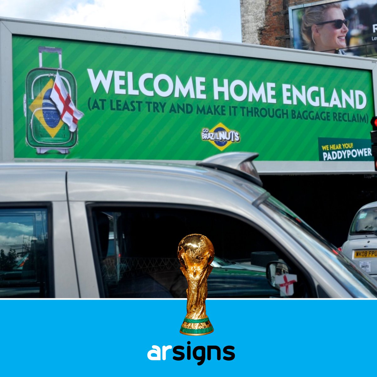 ArSigns's tweet image. The rain is falling, the local playing fields are getting unplayable, the yellow ball is out - that must mean only one thing, it's World Cup Week! 🤯 

Well we're looking forward to it, so much so our #FineSignFriday is all about our favourite World Cup #outdooradvertising!