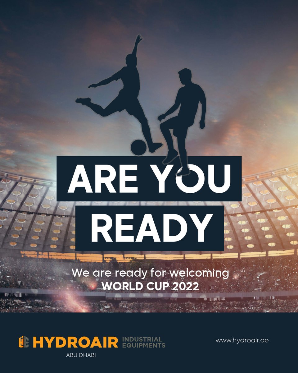 hydroair6's tweet photo. "Get ready for the ultimate team game event with your favorite players." FIFA World Cup 2022.We 'Hydroair industrial Equipments' Wishes all the team players a very good Luck.
https://t.co/tlCCc8QLiC

#worldcup22 https://t.co/HwlEzUnQS2