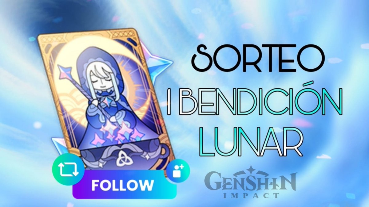 diegosku's tweet image. 🌙SORTEO 1 Bendición Lunar para #GenshinImpact 🌙

¿Qué tienes que hacer? Pues:
🔹Retweet a este tweet + follow
🔹Menciona a un amigo

🚨 IMPORTANTE 🚨

Tener cuenta de PayPal y residir en España.

Tenéis hasta el 2 de Diciembre para participar. BUENA SUERTE🤗✨
