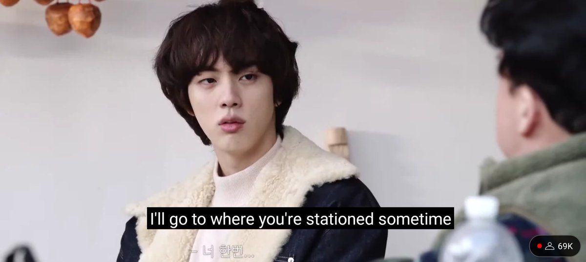 wangteaco's tweet photo. 👤: i'll go to where you're stationed sometime
👤: [already planning to see jin at the army] https://t.co/k2VcOzgUT8