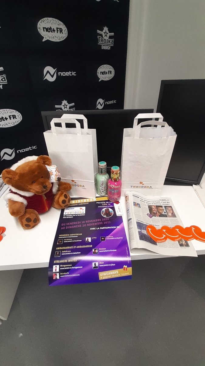 CariStream1700's tweet photo. 🥰🥰🥰

Pour remercier les streamers qui se donne à fond pour @TheodoraSuisse ! Nous avons décidé de leur offrir un sac avec des produits !
- une peluche Théodora
- une affiche officielle
- des boissons @DrinkAriZona 
- des produits Théodora

Merci beaucoup !

#CARISTREAM2022 https://t.co/UGFIfYTDBg