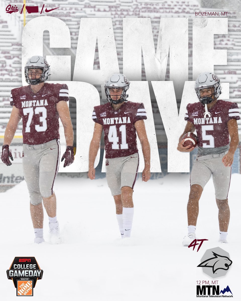 𝙊𝙐𝙍 𝙎𝙏𝘼𝙏𝙀. ⏰ : Noon 🏟️ : Bobcat Stadium 📺 : es.pn/3V65iKk 🎧 : bit.ly/3V0AyKK 📊 : bit.ly/3gdm6As #GoGriz #RTD #GrizOnGameday