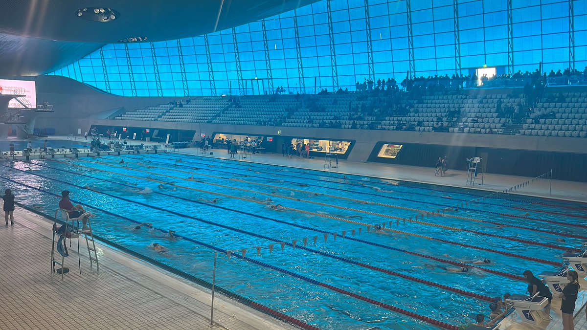 WycHighSports's tweet photo. The WHS swim team are registered and ready to compete at the ESSA national finals at the London Aquatic Centre! #WHSswimteam #nationals #olympicpool https://t.co/XCPpi4kkJW