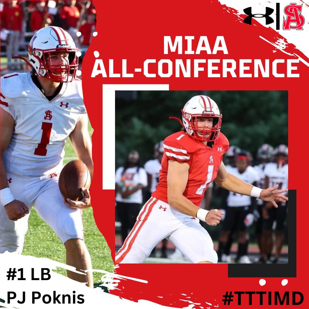 Congratulations to Senior LB PJ Poknis (@PJP_05 ) on being selected to the 2022 MIAA All-Conference Team‼️ #GoCavs | #TTTIMD ♦️♦️