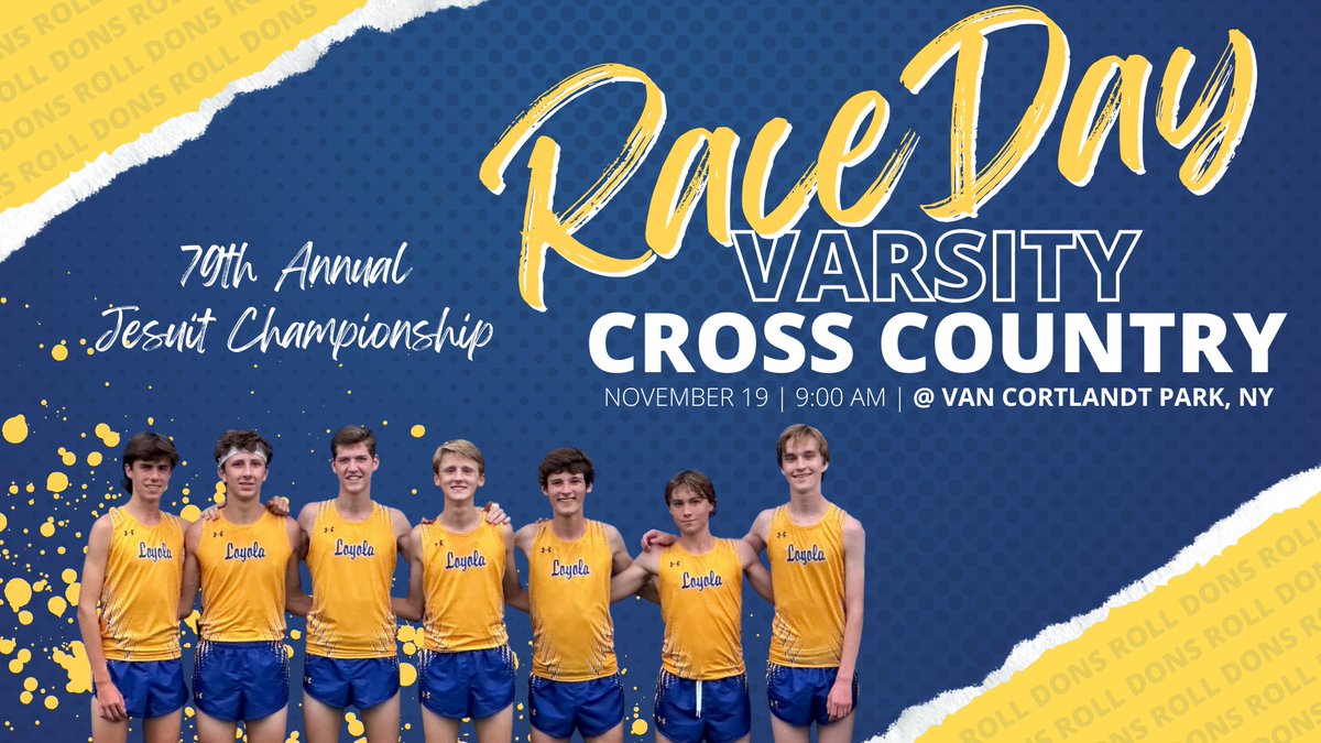 XCDons's tweet image. We are excited to be here at Van Cortlandt Park in the Bronx to compete at the 79th Annual Jesuit XC Championships! 

🆚 | NE Jesuit Schools 
🗓️ | 11-19-22
🕔 | 9:10
🏁 | Van Cortlandt Park 

#rolldonsroll🔵🟡