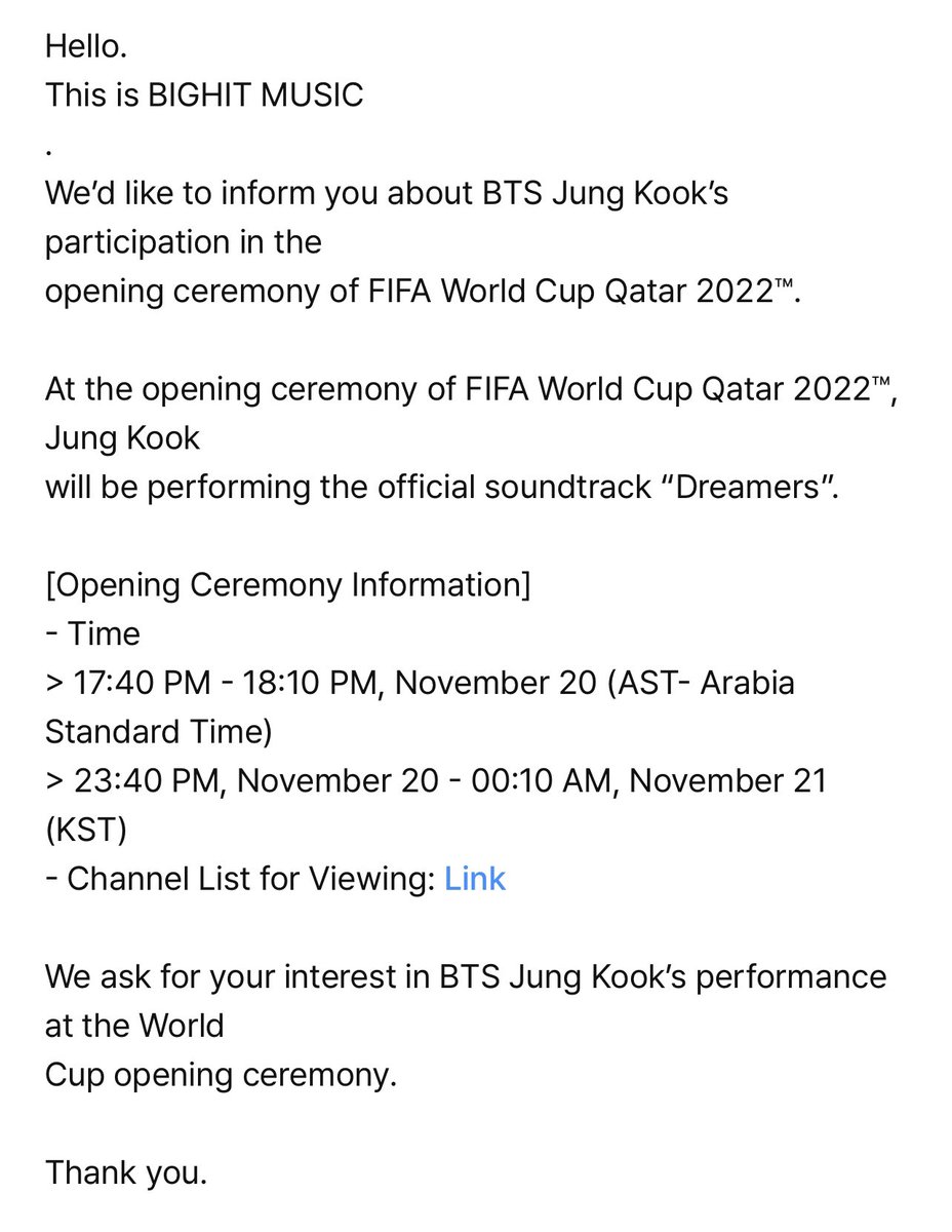 btsaresevennn's tweet image. — Hilo con toda la información, horarios y dónde ver a #JUNGKOOK en la Fifa World Cup y la presentación de su nueva canción en solitario “Dreamers”!

JUNGKOOK IS COMING #정국
DREAMERS BY JK IS COMING
#Jungkook1stSingle #Dreamers2022
#Dreamers #JungkookAtFIFAWorldCup