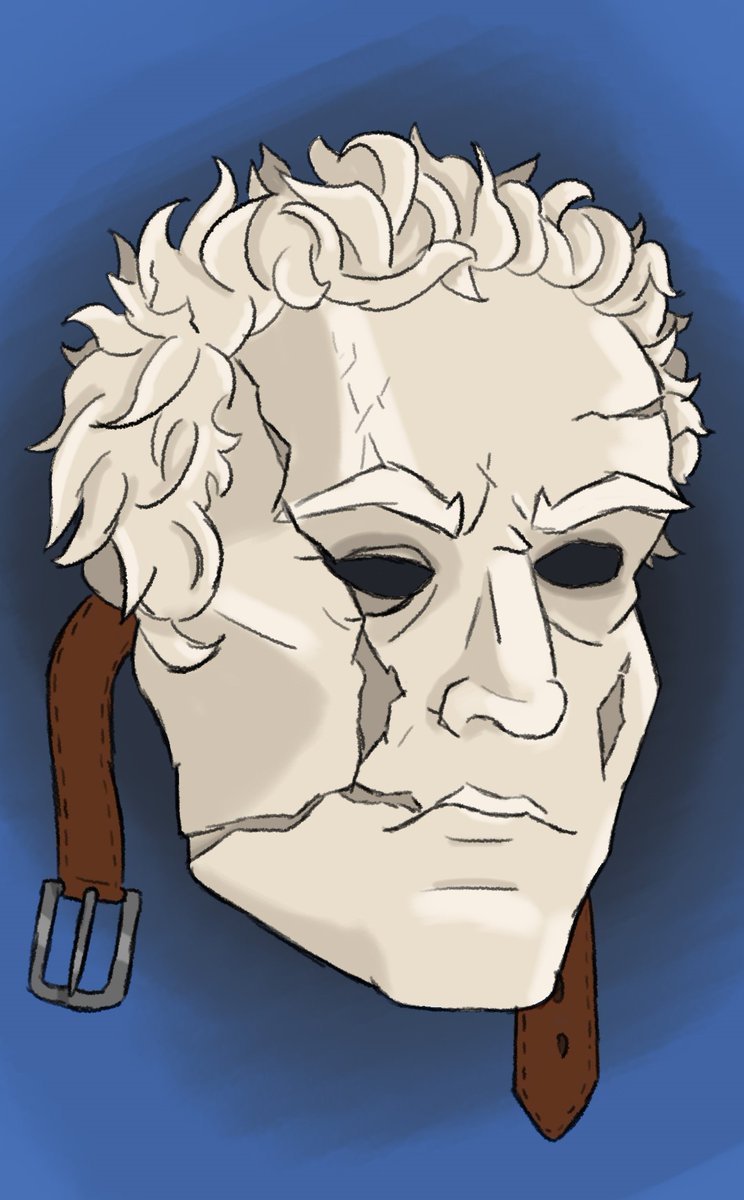 #ancientgreek style stone mask #characterdesign