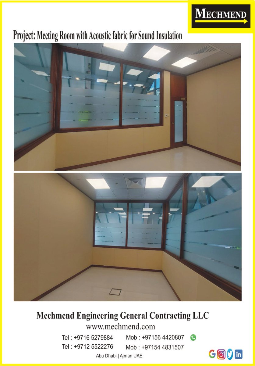 #meetingroom
#acousticfabric
#soundinsulation
#mechmend
#mechmendengineering