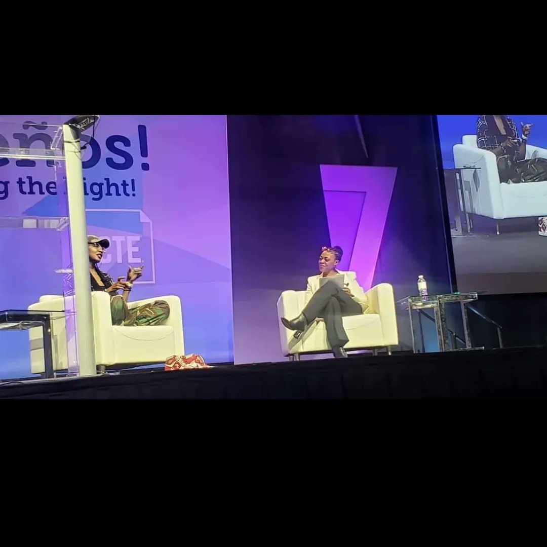 What an honor to be in conversation with bestselling authoe Nic Stone at <a href="/ncte/">National Council of Teachers of English (NCTE)</a> this year in Anaheim, CA! we missed you @DrIbram, and had a great conversation about your co-authored forthcoming book: "How to raise a (young) Antiracist"

NCTE 2022 -- you were pure joy for me