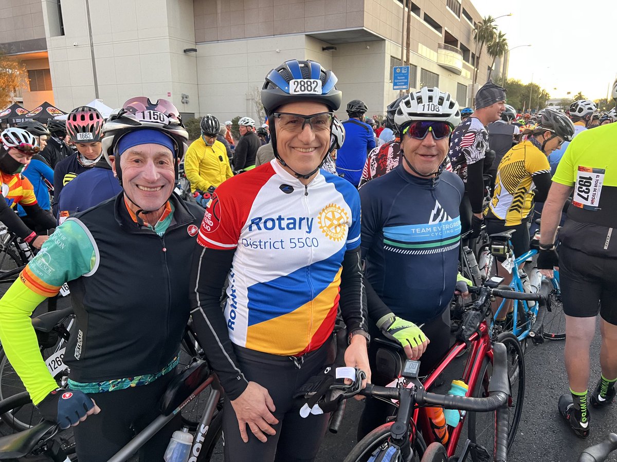 About to start ⁦<a href="/ElTourDeTucson/">El Tour de Tucson</a>⁩   Could be a tough day as I didn’t have that much time to train this year. ⁦<a href="/Rotary/">Rotary International</a>⁩