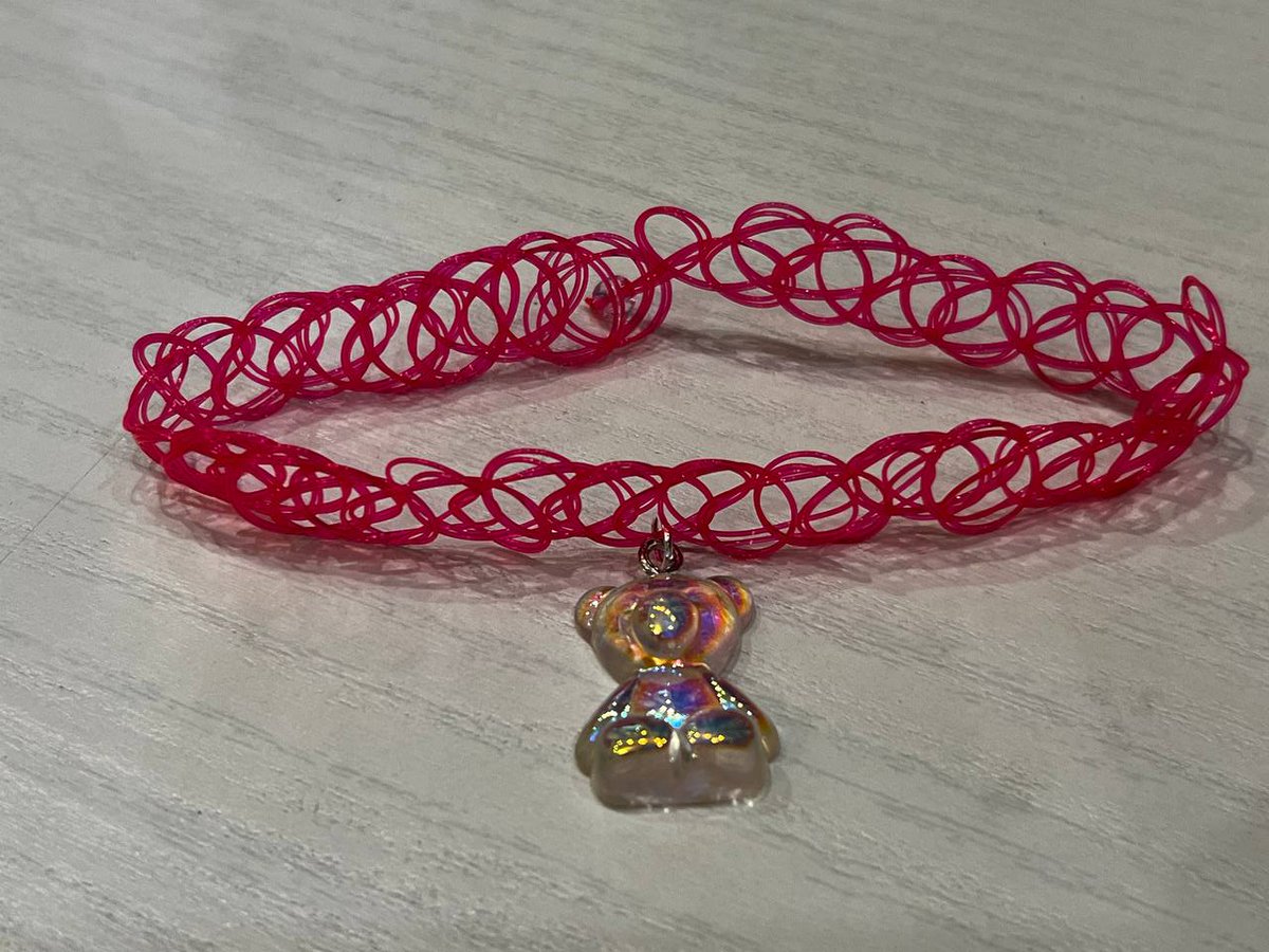 tryap_hata's tweet photo. Чокер неоновый мишка 500 р. https://t.co/2fpxPDNEvj