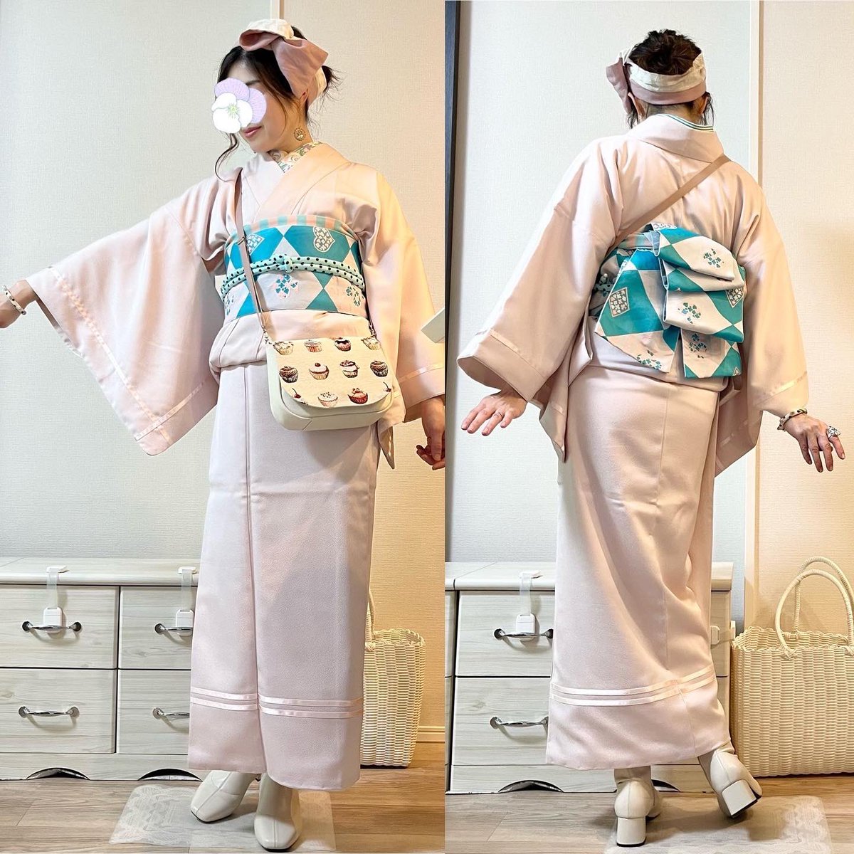 yasuyo_pekoe's tweet photo. デザフェスへ。
ターバン: #kinooko_
ピアス: irodori
カーデ: #jouetie
半衿: #はいかる糖花
着物: #mikisakura
帯揚げ: #CHOKO
帯: #仙臺屋
帯締め: 櫻のモダン着物
ブレスレット: #inchinch
指輪: #nichinichi
バッグ: #ribbondressing
ブーツ: #orientaltraffic
裾よけ: #キモノの粒 https://t.co/p6aeXKEr9A