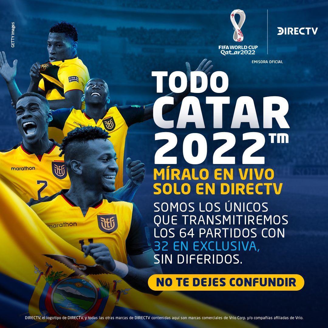 PonleMas's tweet photo. 🗣️ ¡oye!
Que no te cuenten los resultados.
#Recarga y vive la #Qatarsis con los 64 partidos de la #Copa🏆 más grande del mundo en vivo.
Todo #Catar2022 solo en #DirecTv
No te dejes confundir. #PonleMás 😃👍🏼 https://t.co/0AKoYVVqPS