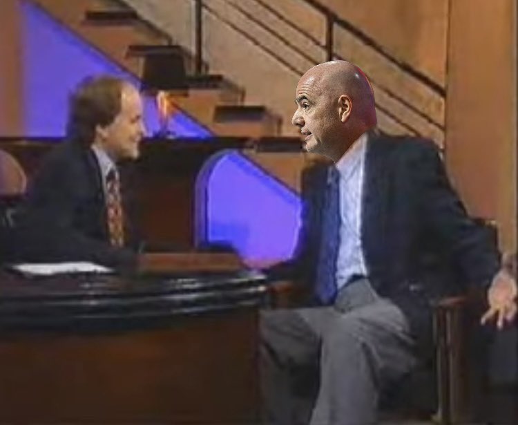 “Football is… she's a cruel mistress. She's, she's more than a mistress, Clive. She's Qatari, she's Arabic, she's an African, she’s gay. She… she’s disabled. 'Cause football’s about nothing, nothing, unless it's about something and what it is about… is being a migrant worker.”