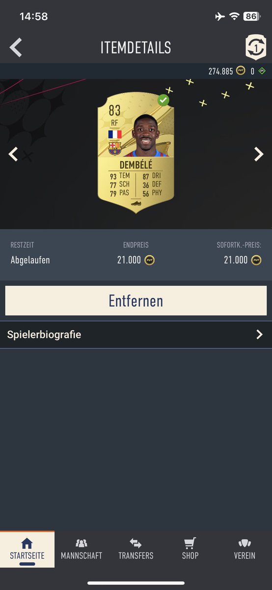 Wh0John's tweet photo. @MM___TV89 @SwepixTv Dembele mit Hunter als 10k Deal, ging alleine heute auch schon zwei mal weg 💪🏻
Kann ich auch nur empfehlen ! https://t.co/z80rmt7HMV
