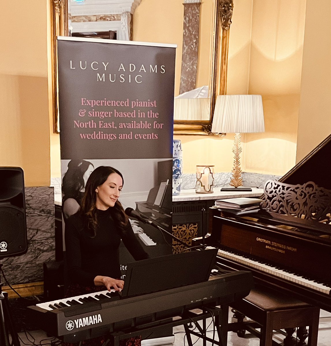 Lovely to be back playing piano at Wynyard Hall today for their Christmas Fair x