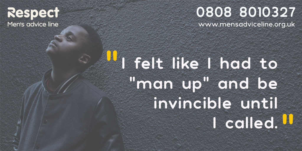 RefugeCharity's tweet image. This #InternationalMensDay take a moment to share @RespectUK’s helpline and help more men experiencing domestic abuse know where to find tailored support.