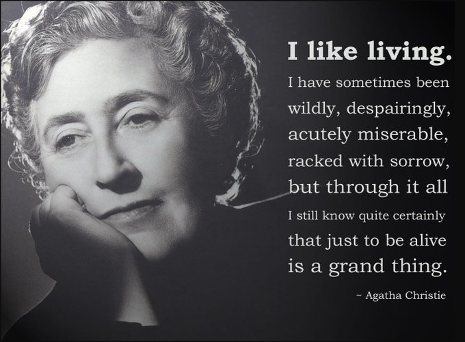 PatFurstenberg's tweet photo. Sadly, #OnThisDay in 1976 we said goodbye to Dame Agatha Christie .@agathachristie🖊️💕📚
"Words, madmoiselle, are only the outer clothing of ideas."
#writers #TrueForce #inspirational #Literature #FavoriteAuthors https://t.co/NR7dVy9WCR