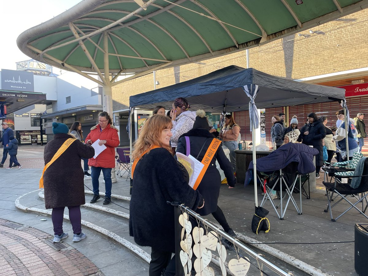 Thank you to the organisers of ‘Counting Dead Women’ Event in Sheldon Square #Coventry today

I had thought seeing the empty shoes would be the hardest bit. But reading the names was harder, and harder still was marking the passing of women who died with their names unknown :