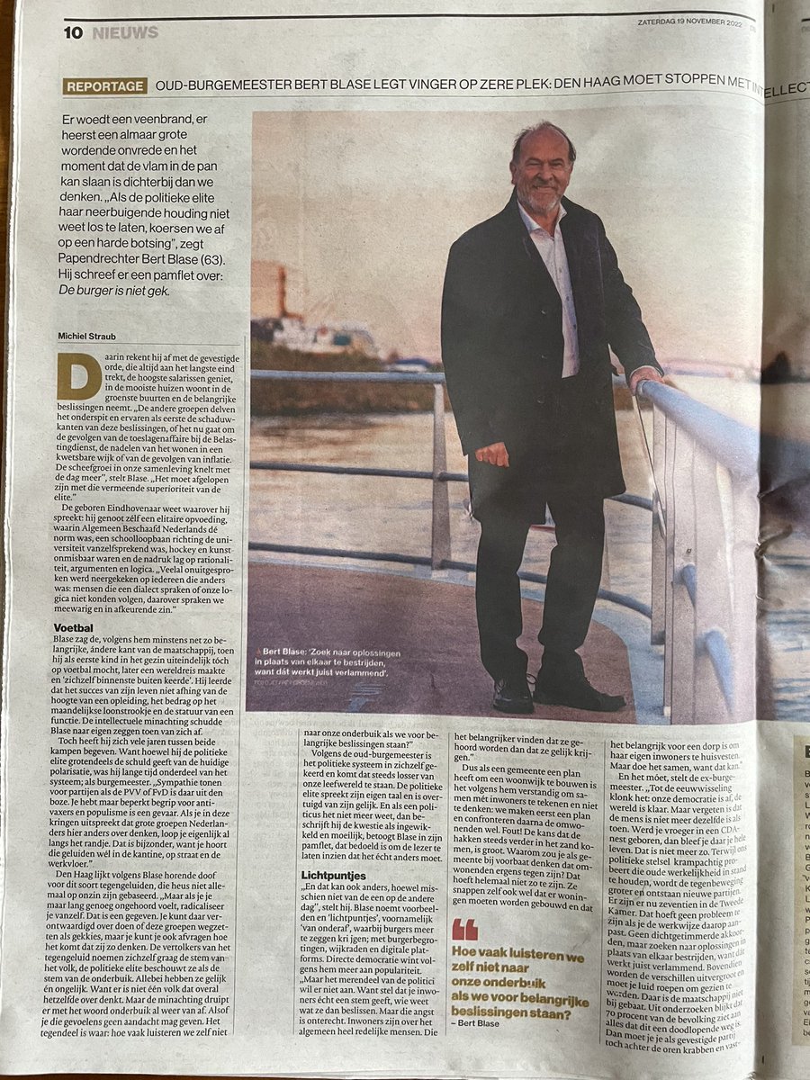 Vandaag in <a href="/ADdeDordtenaar/">AD De Dordtenaar</a> en <a href="/ADrivierenland/">AD Rivierenland</a> ‘Het systeem moet om, want het volk is niet te buigen’