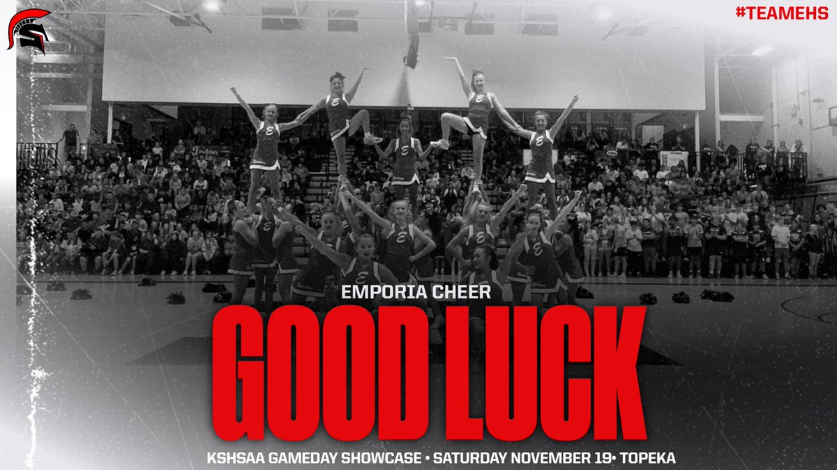 GOOD LUCK to <a href="/EmporiaCheer/">Emporia Cheer</a> today as they compete at the 2022 <a href="/KSHSAA/">KSHSAA</a> Game Day Showcase!