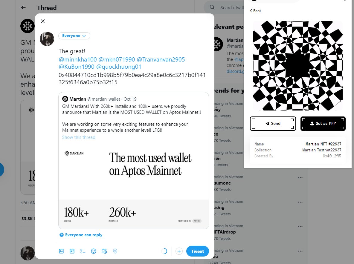 The great! 
<a href="/minhkha100/">Minh Kha Nguyen</a> <a href="/mkn071990/">NMK π²</a> <a href="/Tranvanvan2905/">Tran Van Van ❤️ Memecoin</a> <a href="/KuBon1990/">Ku Bon</a> <a href="/quockhuong01/">Quốc khương</a>
0x40844710cd1b998b5f79b0ea4c29a8e0c6c3217b0f141325f6346a0b75b32f15