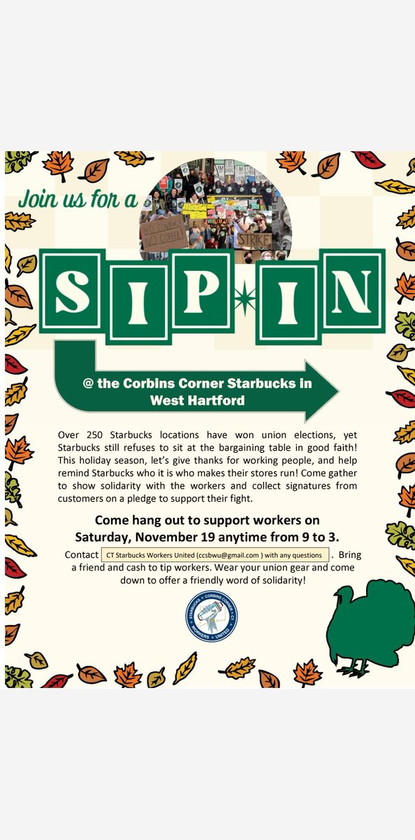 TODAY! Come on down! Support workers! 9-3