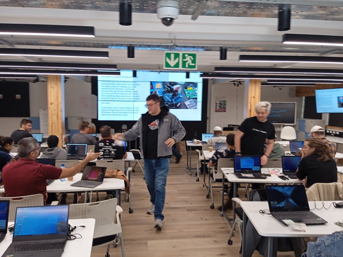 SynStalker's tweet photo. Thanks to @adpead and @mattleibow for another successful #iotaihackdays at the @futureinnovlab. What a great day https://t.co/ct40YJMV1W