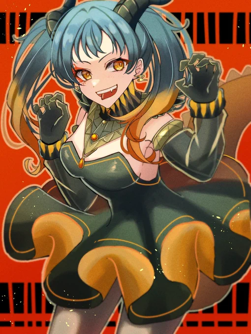#今年もあと1ヶ月になりましたが画力がどうなったか見てみましょう1年くらい前のミクちゃん(←)と今日のミクちゃん(→)……ちなみにこのペースでやってると100曲チャレンジ完走まであと2年かかります( ˘ω˘ )スピードが亀さん…… 