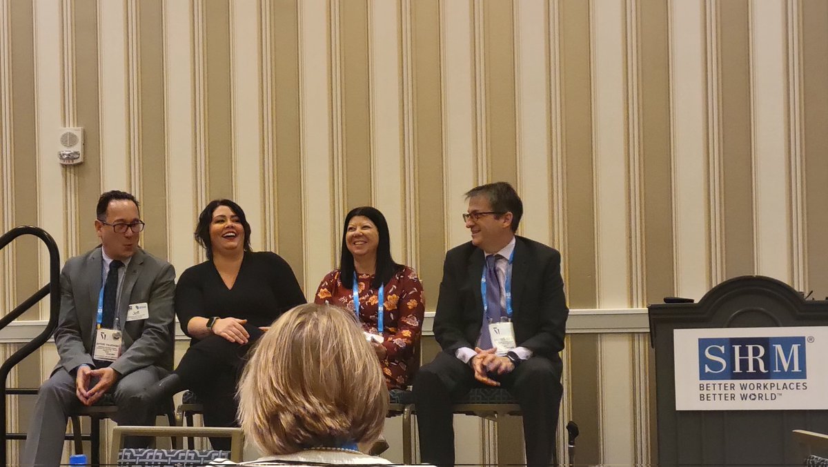 Got a rock star panel for our final #SHRMVLBM session <a href="/ErinMStevens/">Erin M. Stevens, SHRM-CP, PHR</a> <a href="/JeffPally/">Jeff Palkowski, MHRM, SHRM-SCP, PMQ, PHR</a> <a href="/Jamiecoachgirl/">Jamie Leonard</a> 
#HRCommunity