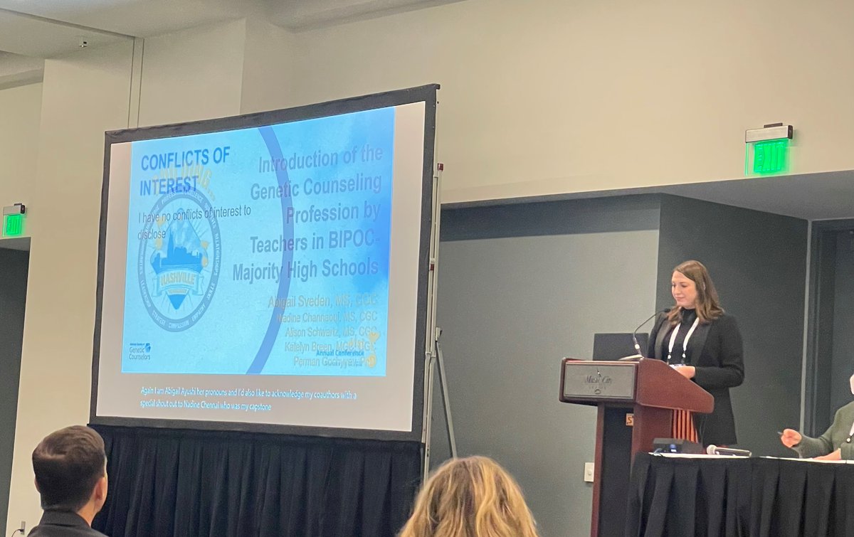 MGH Institute Genetic Counseling Program (@ihpgcprogram) on Twitter photo Congrats to Class of 2022 alum <a href="/abbiesveden/">Abbie 🧬 MS, CGC</a> on an excellent presentation of Capstone research at #NSGC2022. Congrats to Class of 2022 alum <a href="/abbiesveden/">Abbie 🧬 MS, CGC</a> on an excellent presentation of Capstone research at #NSGC2022.