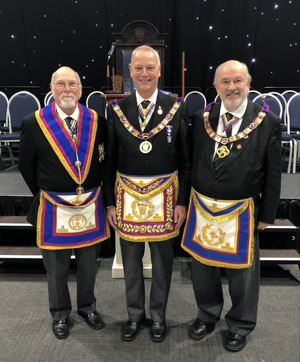 Very enjoyable annual meeting of <a href="/WarksMarkMasons/">Warwickshire Mark</a> today.  Thanks for your hospitality.  Two Wiltshire brethren were in the 'play off' heads and tails for the cake and Simon took it home