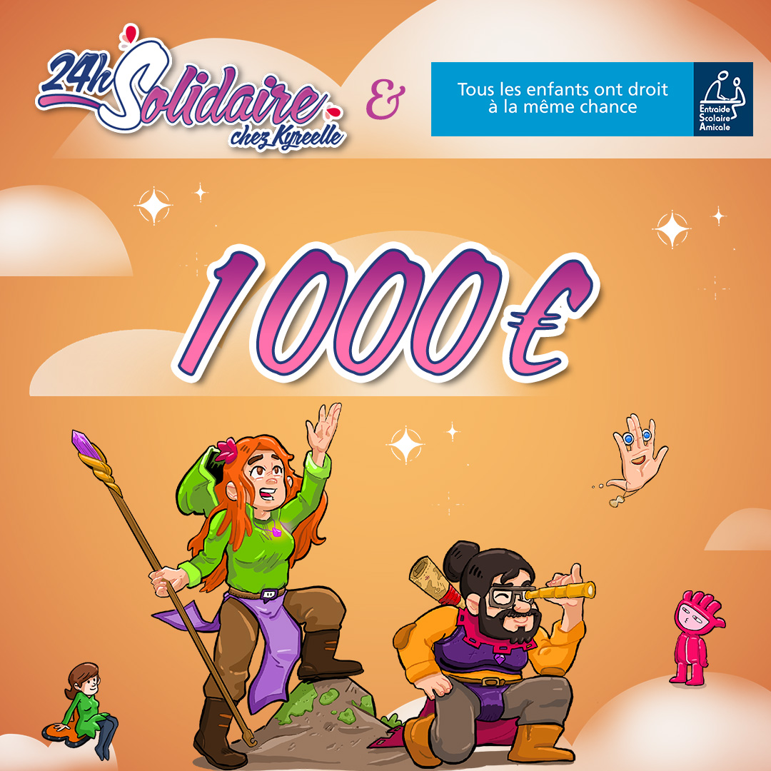 Kyreelle's tweet image. À peine le temps de dire ouf qu'on a déjà atteint les 1000€ !!! Merci à toutes et tous pour vos dons, vos partages, vos vidéos et photos et surtout votre présence !
Le #24hSolidaire ça continue, on est en direct avec @que_marino pour parler économie !
➡️ twitch.tv/kyreelle