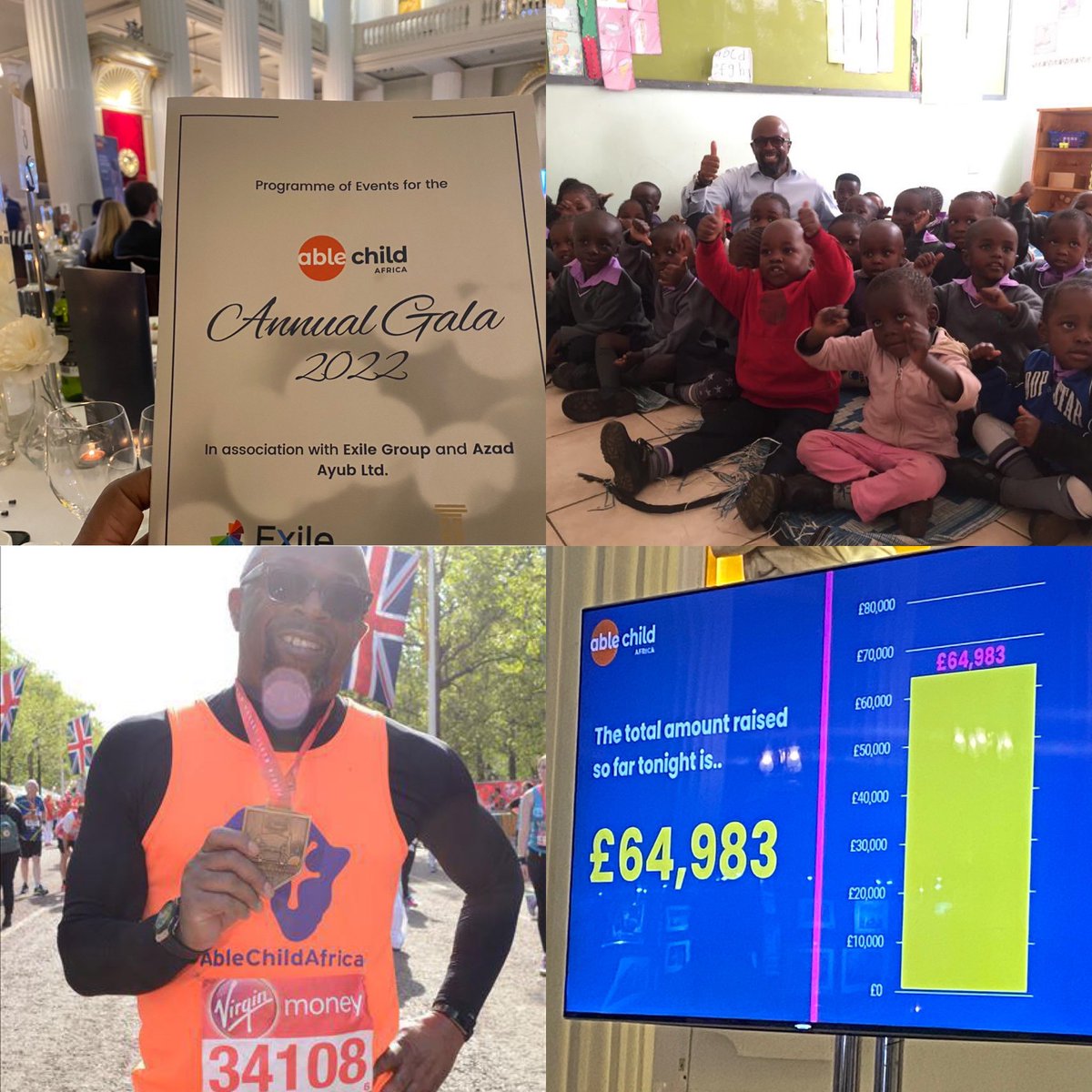 A lovely evening this week with the trust continuing our support of the @ablechildafrica Annual Gala Dinner. This wonderful charity has provided many memorable opportunities to raise funds &amp; a pleasure to have run 2 @LondonMarathons &amp; volunteered in Kibera at <a href="/littlerockkids/">LittleRockkenya</a>